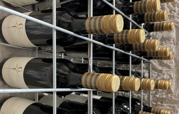 Wine in rack