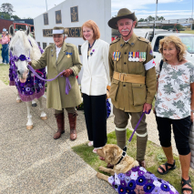 Her Excellency with attendees at the War Animal Remembrance Day service