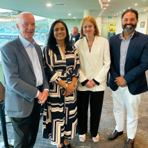 Her Excellency and Professor Chalmers with the Honorary Consul for India in Tasmania