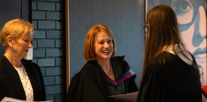 Her Excellency attending the Jane College commencement dinner