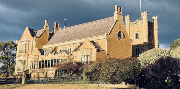 Government House with a blue sky backdrop