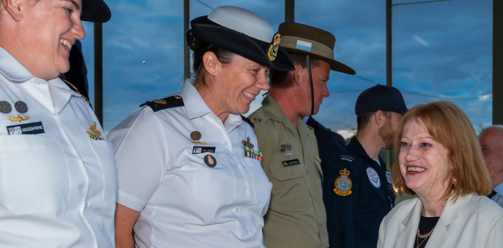 Her Excellency meets members of the Defence Forces during the Royal Hobart Regatta