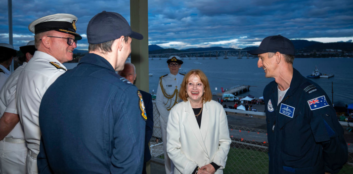 Her Excellency meets members of the Defence Forces during the Royal Hobart Regatta