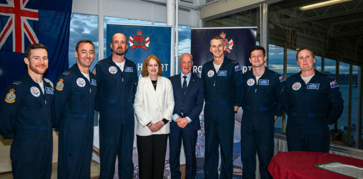 Her Excellency with members of the RAAF Roulettes