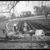 Kitchen garden with gardeners